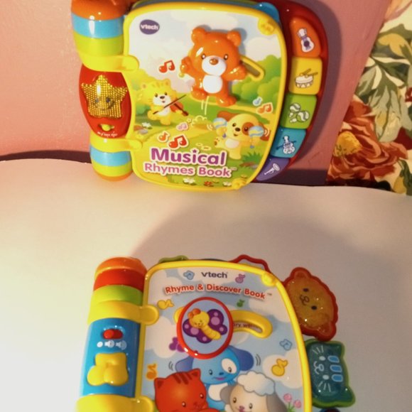 VTech Musical Rhymes Books Baby &Toddler Toy Educational Learn LOT OF 2 - Picture 1 of 14